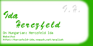 ida herczfeld business card